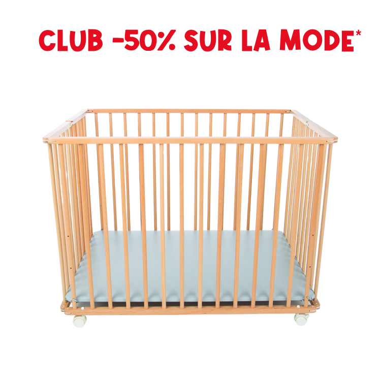 Parc pliant en bois Pocket vernis - Prémaman