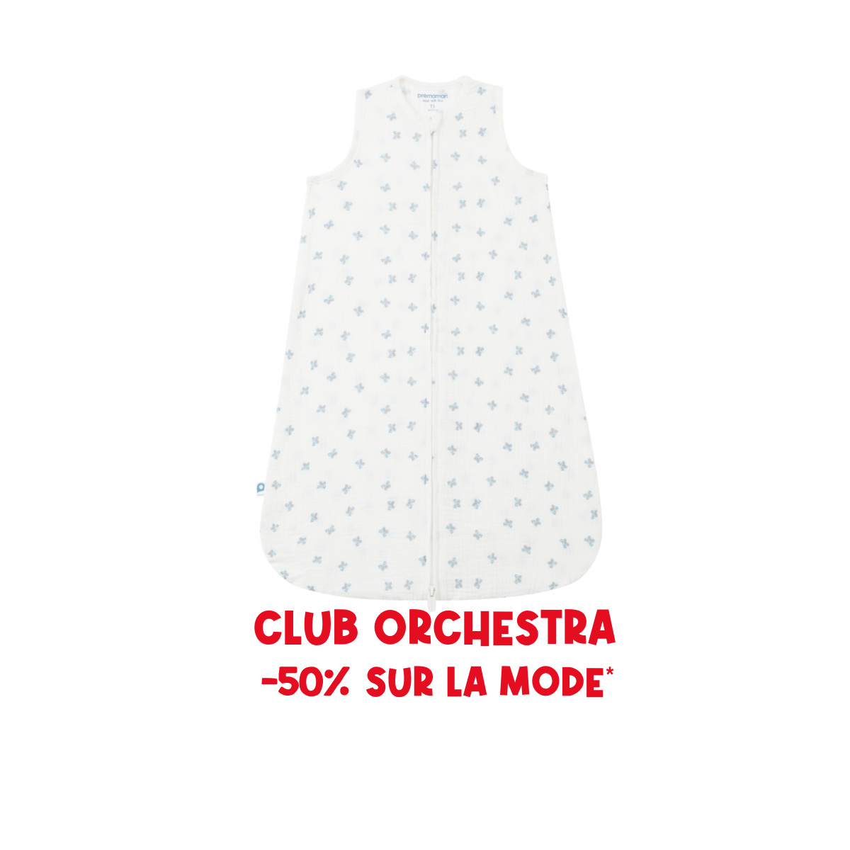 Gigoteuse sans manches en gaze de coton TOG 0,5 - Tiny Flowers - Prémaman